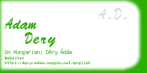 adam dery business card